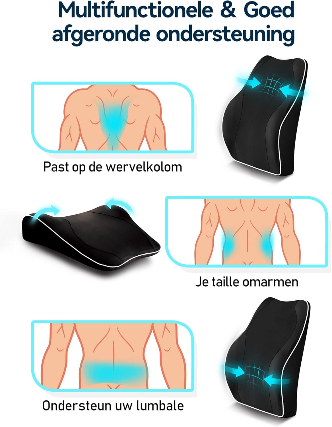 Ergonomische Lendenwirbelstütze für schmerzfreies Sitzen