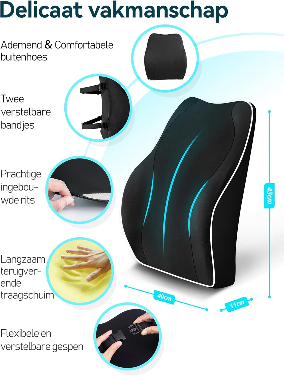 Ergonomische Lendenwirbelstütze für schmerzfreies Sitzen